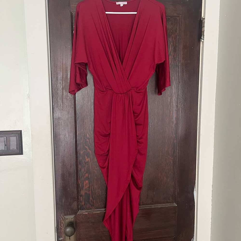 Baltic Born, Mimi Midi Dress, Burgundy